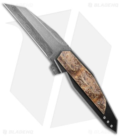 Corrie Schoeman N Able Flipper Knife Crocodile Skin (3.25" Damascus) 1 Corrie Schoeman N Able Flipper Knife Crocodile Skin (3.25" Damascus)