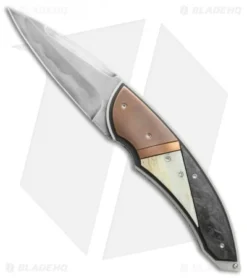 Corrie Schoeman Panerai Flipper Knife Giraffe Bone/Carbon Fiber (3" Hamon)