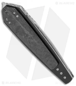 Corrie Schoeman Shout Liner Lock Dagger Knife Banxia Pod (Damascus) -Benchmade Shop Corrie Schoeman Shout LL Dagger Banxia Pod Damascus BHQ 114060 jr side