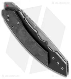 Corrie Schoeman Snout Liner Lock Knife Fat Carbon Fiber (2.5" Hamon) 7 Corrie Schoeman Snout Liner Lock Knife Fat Carbon Fiber (2.5" Hamon) -Benchmade Shop Corrie Schoeman Snout LL Fat CF Blue Hamon BHQ 114057 jr side