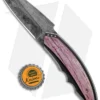 Corrie Schoeman Snout Liner Lock Knife Red Bone/G-10 (2.5" Damascus)