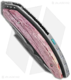 Corrie Schoeman Snout Liner Lock Knife Red Bone/G-10 (2.5" Damascus) -Benchmade Shop Corrie Schoeman Snout LL Red Bone G 10 Damascus BHQ 124142 jr spine