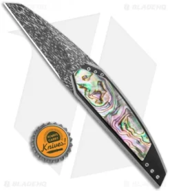 Corrie Schoeman Strike Liner Lock Knife Abalone/Carbon Fiber (3" Damascus) -Benchmade Shop Corrie Schoeman Strike LL Knife Marble Abalone G 10 Damascus BHQ 124144 jr bottlecap