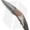 Corrie Schoeman X-Ecute Flipper Knife Abalone/Carbon Fiber (6" Damascus)