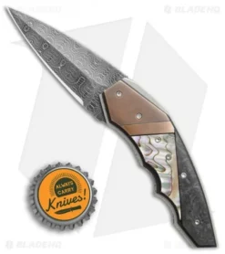 Corrie Schoeman X-Ecute Flipper Knife Abalone/Carbon Fiber (6" Damascus) -Benchmade Shop Corrie Schoeman XEcute abalone cf damascus BHQ 72036 er size