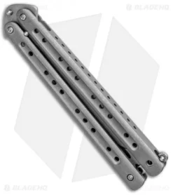 Craig Camerer Continuum Mid-Tech Balisong Butterfly Knife ( 4" Stonewash) 6 Craig Camerer Continuum Mid-Tech Balisong Butterfly Knife ( 4" Stonewash) -Benchmade Shop Craig Camerer Continuum Mid Tech Balisong Butterfly SW BHQ 101770 jr side