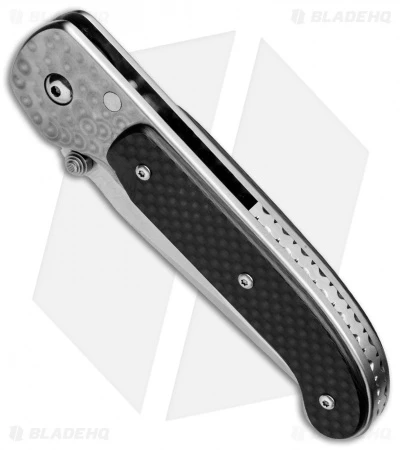 Crawford Custom Fighter Liner Lock Knife CF/Titanium (3.375" Satin) *Collection* 2 Crawford Custom Fighter Liner Lock Knife CF/Titanium (3.375" Satin) *Collection* - Image 2