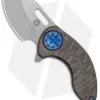 Curtiss Custom Custom Nano Flipper Knife Heat Ano Ti W/ Blue Hardware (2" SW)