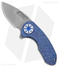 Curtiss Custom Knives F3 Compact Frame Lock Knife FJ Milled Ti/Blue (2.5" SW )