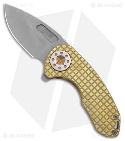 Curtiss Custom F3 Compact Frame Lock Knife Frag Milled Ti/Yellow (2.5" SW ) 1 Curtiss Custom F3 Compact Frame Lock Knife Frag Milled Ti/Yellow (2.5" SW )