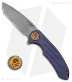 Curtiss Custom Knives F3 Large Frame Lock Knife SPF Ti/Blue (3.8" SW) 7 Curtiss Custom Knives F3 Large Frame Lock Knife SPF Ti/Blue (3.8" SW) -Benchmade Shop Curtiss Knives F3 FLK SPF Ti Blue 3in SW BHQ 178941 td size