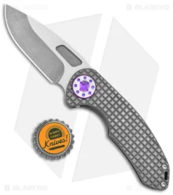 Curtiss Custom F3 Med Slim Frame Lock Knife Frag Titanium (3.15" TT MagnaCut) 7 Curtiss Custom F3 Med Slim Frame Lock Knife Frag Titanium (3.15" TT MagnaCut) -Benchmade Shop Curtiss Knives F3 Medium Slim Frag Milled Ti Purple Hardware SW BHQ 172872 jr bottlecap