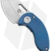 Curtiss Custom Knives Nano Frame Lock Folder Knife Blue Titanium (1.875" SW)