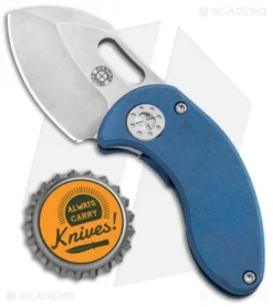 Curtiss Custom Knives Nano Frame Lock Folder Knife Blue Titanium (1.875" SW) 7 Curtiss Custom Knives Nano Frame Lock Folder Knife Blue Titanium (1.875" SW) -Benchmade Shop Curtiss Knives Nano FL Blue Ti SW BHQ 93079 jr bottlecap