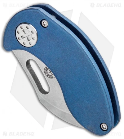 Curtiss Custom Knives Nano Frame Lock Folder Knife Blue Titanium (1.875" SW) 2 Curtiss Custom Knives Nano Frame Lock Folder Knife Blue Titanium (1.875" SW) - Image 2