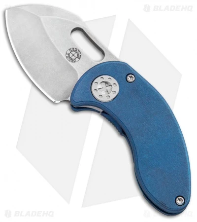 Curtiss Custom Knives Nano Frame Lock Folder Knife Blue Titanium (1.875" SW) 1 Curtiss Custom Knives Nano Frame Lock Folder Knife Blue Titanium (1.875" SW)