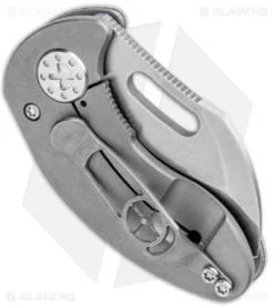 Curtiss Custom Nano Frame Lock Folder Knife Titanium Black/Blue G-10 (1.875" SW) 6 Curtiss Custom Nano Frame Lock Folder Knife Titanium Black/Blue G-10 (1.875" SW) -Benchmade Shop Curtiss Knives Nano FL Folder Ti Black Blue G 10 SW BHQ 93077 jr side