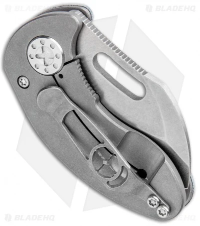 Curtiss Custom Nano Frame Lock Folder Knife Titanium Black/Blue G-10 (1.875" SW) 3 Curtiss Custom Nano Frame Lock Folder Knife Titanium Black/Blue G-10 (1.875" SW) - Image 3