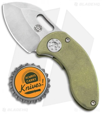 Curtiss Custom Knives Nano Frame Lock Folder Knife Green Titanium (1.875" SW) 4 Curtiss Custom Knives Nano Frame Lock Folder Knife Green Titanium (1.875" SW) - Image 4