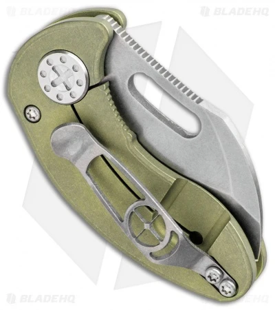 Curtiss Custom Knives Nano Frame Lock Folder Knife Green Titanium (1.875" SW) 3 Curtiss Custom Knives Nano Frame Lock Folder Knife Green Titanium (1.875" SW) - Image 3
