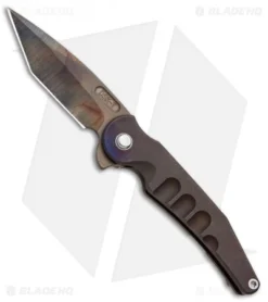 DSK Tactical Prick Frame Lock Knife Milled Flamed Ti (3.25" Tanto)