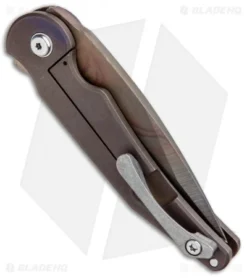 DSK Tactical Prick Frame Lock Knife Milled Flamed Ti (3.25" Tanto) -Benchmade Shop DSK Tactical Prick FL Milled Heat Ano Ti Tanto BHQ 89750 jr side