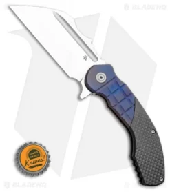 DSK Tactical VX-P Knife Blue Grid Titanium/Carbon Fiber (4.25" Satin) -Benchmade Shop DSK Tactical VX P Knife Blue Grid Titanium Carbon Fiber 4.25 Satin BHQ 115438 LS Bottlecap