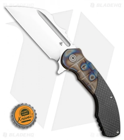 DSK Tactical VX-P Knife Flamed Grid Titanium/Carbon Fiber (4.25" Satin) 4 DSK Tactical VX-P Knife Flamed Grid Titanium/Carbon Fiber (4.25" Satin) - Image 4