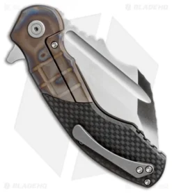 DSK Tactical VX-P Knife Flamed Grid Titanium/Carbon Fiber (4.25" Satin) 6 DSK Tactical VX-P Knife Flamed Grid Titanium/Carbon Fiber (4.25" Satin) -Benchmade Shop DSK Tactical VX P Knife Flamed Grid Titanium Carbon Fiber 4.25in Satin BHQ 115440 LS Side