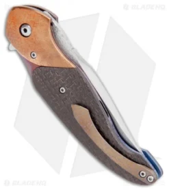 David Broadwell Custom Tactical Flipper Knife LSCF/Bronze (Hand Satin) 6 David Broadwell Custom Tactical Flipper Knife LSCF/Bronze (Hand Satin) -Benchmade Shop David Broadwell Custom LSCF Bronze Hand Satin BHQ 99347 jr side
