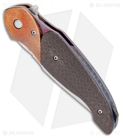 David Broadwell Custom Tactical Flipper Knife LSCF/Bronze (Hand Satin) 2 David Broadwell Custom Tactical Flipper Knife LSCF/Bronze (Hand Satin) - Image 2