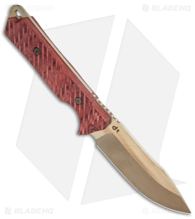 Dew Hara Custom D1 Fixed Blade Knife Pakkawood (4.1" Bronze Satin) 2 Dew Hara Custom D1 Fixed Blade Knife Pakkawood (4.1" Bronze Satin) - Image 2