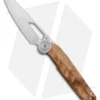 Dew Hara Custom Knives D4 Liner Lock Knife Shadow Wood (3.2" Satin)