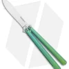 Eldon Talley Custom Talisong Flipper Balisong Knife Green (4.25" Scimitar)