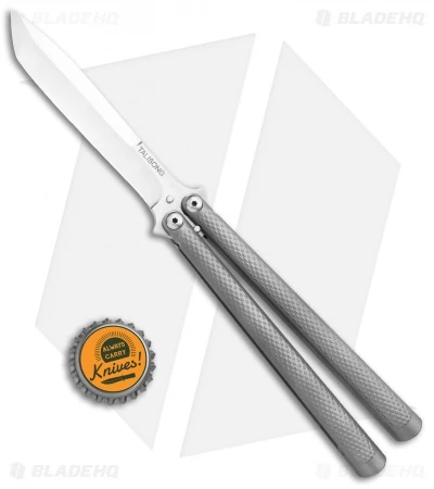 Eldon Talley Custom Talisong Flipper Balisong Knife (4.25" Tanto Satin) 4 Eldon Talley Custom Talisong Flipper Balisong Knife (4.25" Tanto Satin) - Image 4