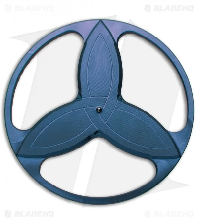 Eric Garza Custom Knives Triquetra Spinner Top - Blue Titanium 1 Eric Garza Custom Knives Triquetra Spinner Top - Blue Titanium