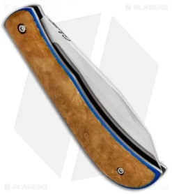 Gedraitis Knives Slip Joint Knife Antique 1953 U.S. Army Micarta (2.8" Satin) 6 Gedraitis Knives Slip Joint Knife Antique 1953 U.S. Army Micarta (2.8" Satin) -Benchmade Shop Gedaitis Knives SJ Antique Micarta Blue Liners Spey Point BHQ 85754 jr side