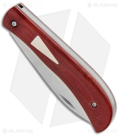 Gedraitis Knives Slip Joint Knife Red Micarta W/ Westinghouse Inlay (3" Satin) 2 Gedraitis Knives Slip Joint Knife Red Micarta W/ Westinghouse Inlay (3" Satin) - Image 2