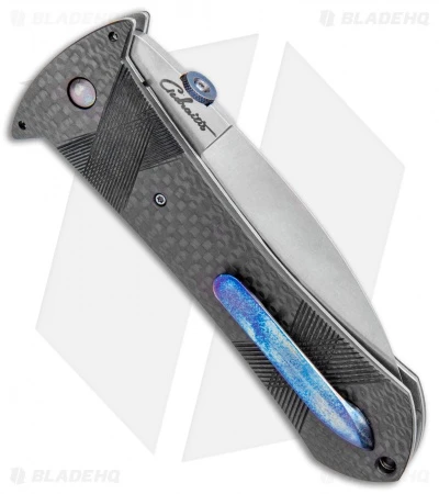Gedraitis Knives Smatchet Liner Lock Knife Carbon Fiber (4" Stonewash) 3 Gedraitis Knives Smatchet Liner Lock Knife Carbon Fiber (4" Stonewash) - Image 3