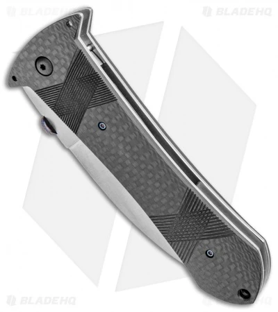 Gedraitis Knives Smatchet Liner Lock Knife Carbon Fiber (4" Stonewash) 2 Gedraitis Knives Smatchet Liner Lock Knife Carbon Fiber (4" Stonewash) - Image 2