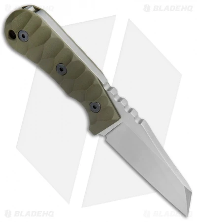 Groniger Knives Custom Reverse Tanto Fixed Blade Knife OD Green G-10 (3.1" SW) 2 Groniger Knives Custom Reverse Tanto Fixed Blade Knife OD Green G-10 (3.1" SW) - Image 2