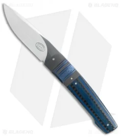 Herucus Blomerus LL 07 Custom Knife Zirconium Blue Carbon Fiber (3.4" Satin)