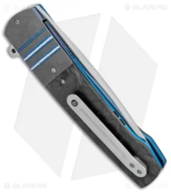 Herucus Blomerus LL 07 Custom Knife Zirconium Shred Carbon Fiber (3.4" Satin) -Benchmade Shop Herucus Blomerus LL 07 Custom Knife Zirconium Shred Marble CF Satin BHQ 68309 jr side