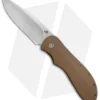 JD Van Deventer EDC Front Flipper Knife Brown G-10 (2.875" Satin)
