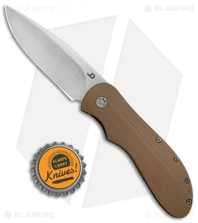 JD Van Deventer EDC Front Flipper Knife Brown G-10 (2.875" Satin) 4 JD Van Deventer EDC Front Flipper Knife Brown G-10 (2.875" Satin) - Image 4