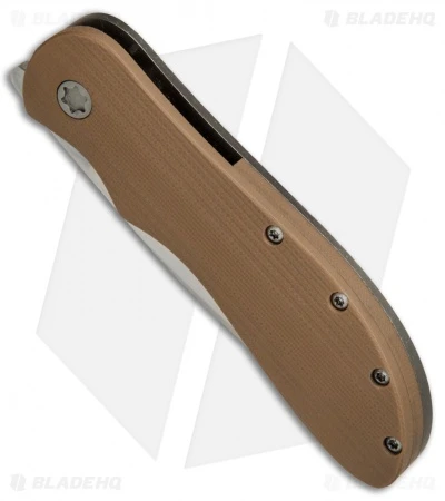 JD Van Deventer EDC Front Flipper Knife Brown G-10 (2.875" Satin) 2 JD Van Deventer EDC Front Flipper Knife Brown G-10 (2.875" Satin) - Image 2