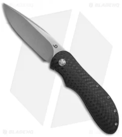 JD Van Deventer EDC Front Flipper Knife Carbon Fiber (2.875" Stonewash)