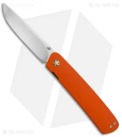 JD Van Deventer Pinstripe Front Flipper Knife Orange G-10 (2.875" Satin)