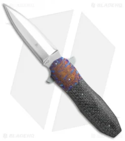 Jason Clark Custom Dagger Frame Lock Knife Timascus/LSCF (3.75" Takefu San Mai)
