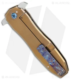 Jason Clark Custom Dagger Frame Lock Knife Timascus/LSCF (3.75" Takefu San Mai) 6 Jason Clark Custom Dagger Frame Lock Knife Timascus/LSCF (3.75" Takefu San Mai) -Benchmade Shop Jason Clark Custom Dagger timascus LSCF takefu san mai BHQ 71805 er side